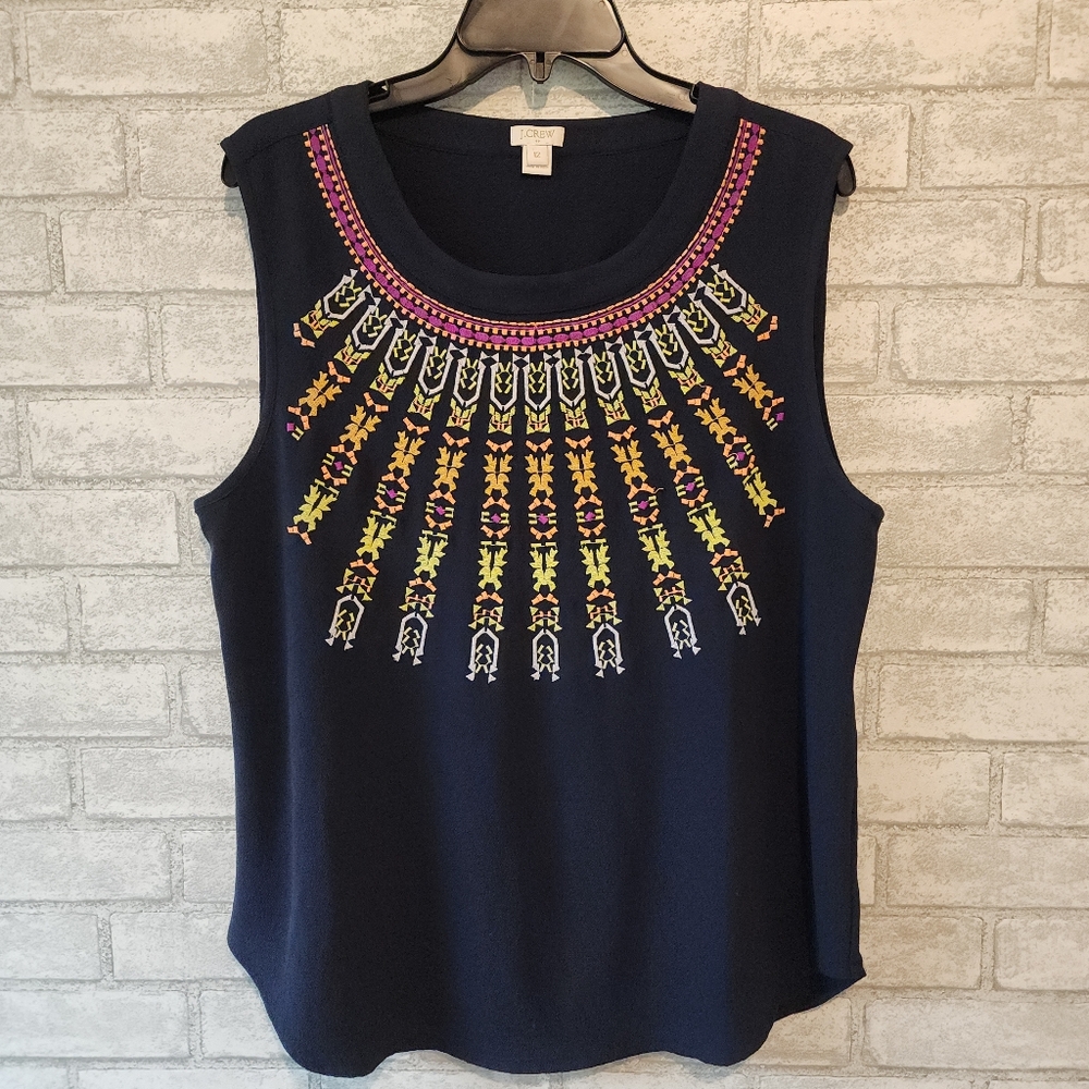 J. Crew Embroidered Blouse